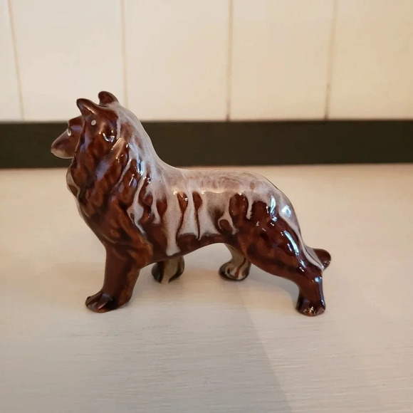 Vintage Set of 2 Collie Dog Porcelain Figurine. - Picture 5 of 9